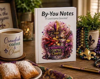 Louisiana Notizbuch | Flusskrebse Kaffee Chaos Notizbuch | Karneval inspiriert Bayou Geschenk