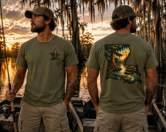 Louisiana Bayou Stiefel T-Shirt | Alligator Swamp Graphic Tee | Cajun Leben im Süden