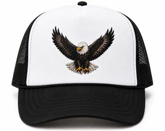 Weißkopfseeadler Trucker Cap | USA Hut | Amerikanischer Adler Cap | veteran Geschenk | Vierter Juli Hut | Freiheit Hut | Outdoor Netz Cap