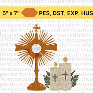 El Santisimo Embroidery Design File 5" x 7" Pes, Dst, Exp, Hus