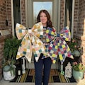 Patchwork Bow Sewing Pattern PDF | Quilted Fabric Bow DIY | Beginner Sewing Project | Christmas Wreath Bow | Scrap Fabric Instant Download