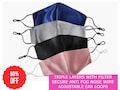 Silk Face Mask UK - Silk Satin Face Mask - Triple Layered Mask with Nose Wire  -Reusable Mask - Cloth Face Mask - Wedding Bridesmaid Mask