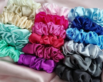 Silk Skinny Scrunchy Pack , Hair Accessories - Satin Scrunchie Sets UK - Hair Ties, Scrunchies, Hair Tie , Scrunchys, FREE Same Day Despatch