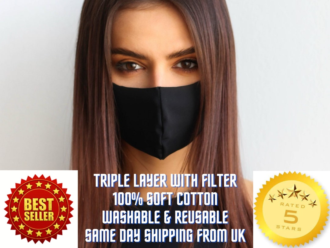 Washable LV Brown Turmask Reusable Turban Face Mask Neoprene Fabric - 2 in  1 for Women Ladies Adults