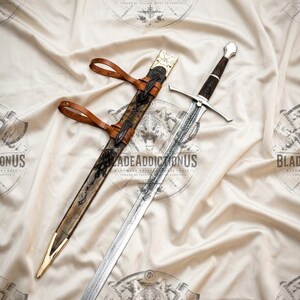 Hand-Forged Viking Long Swords | Elven Swords With Scabbard's | Wedding & Groomsmen Gift image 3