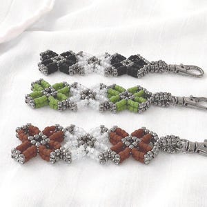 Beaded Bag Charm, Geometric Purse Accessory, Handmade Keychain Charm, Modern  Backpack Charm, Gift for Her, Made in Canada