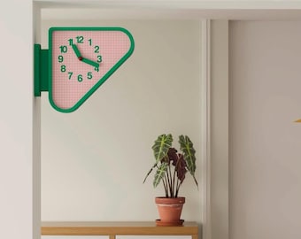 1970s Seiko Inspired Double Sided Station Clock | Retro Mid