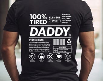 Daddy Nutrition Facts SVG, Father's Day Shirt Design, Dad Ingredients Graphic (Digital Download)