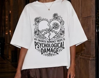 Psychological Damage Romance SVG, Dark Reader BookTok Cut File (PNG DXF)