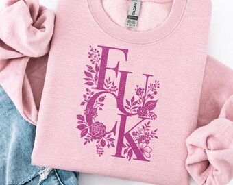 Floral SVG, Funny Swear Word Design, Sarcastic T-Shirt (svg, png, dxf, eps, ai)