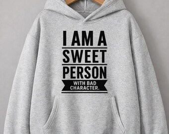Sweet Person Bad Character – Sarcastic Quote SVG, Funny Humor T-Shirt Graphic (png, dxf, eps, ai)