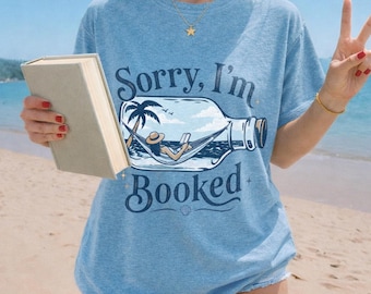 Sorry I'm Booked PNG, Funny Reader Shirt Design, Book Lover Graphic (Digital Download)