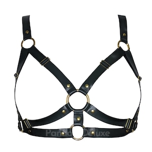 Latex Cage Bra Harness  - Pandora Deluxe