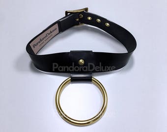 Large O Ring Latex Collar - Pandora Deluxe