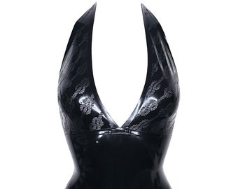 ROPE Latex Plunge Dress - Pandora Deluxe