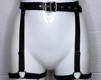 O Ring Latex Harness Belt - Pandora Deluxe