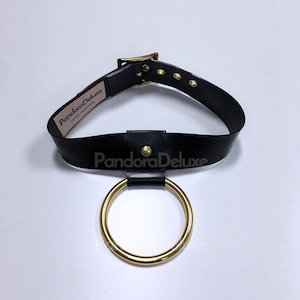 Large O Ring Latex Collar - Pandora Deluxe