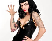 Leopard Print Latex Dress - Pandora Deluxe