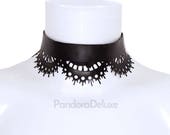 Valentina Latex Lace Choker - Pandora Deluxe