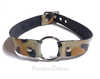 Patterned Latex O Ring Choker