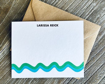 Scallop personalized custom stationery