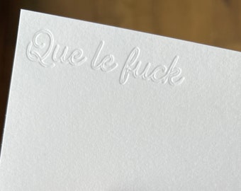 Que le fuck notecards