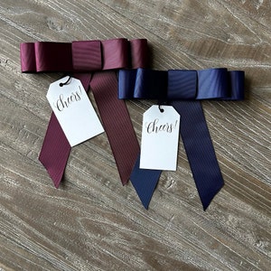 Velvet or grosgrain ribbon bow gift tags, self adhesive image 2