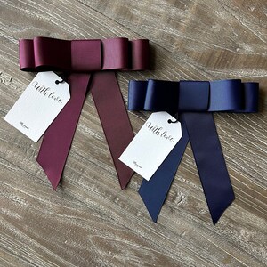 Velvet or grosgrain ribbon bow gift tags, self adhesive image 3