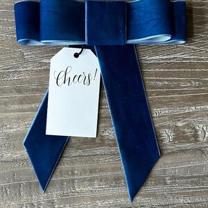 Velvet or grosgrain ribbon bow gift tags, self adhesive image 5