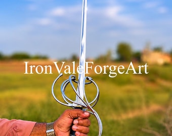 Hand Forged Stainless Steel Sword, Fantasy Cosplay Collectible, Antique Finish Sheath