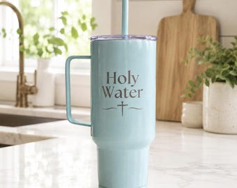 Weihwasserbecher (1,2 l), graviert, isoliert – ein witziges Geschenk für Pastoren, christliche Frauen und Gemeindemitglieder.