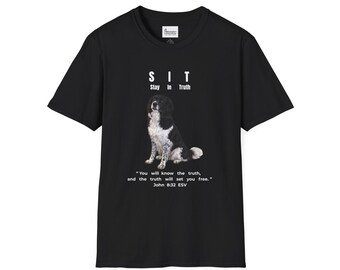 S.I.T. - Stay In Truth - Unisex Softstyle T-Shirt - Border Collie