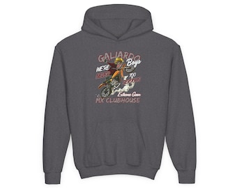 Dirt Bike Rider Graphic Hoodie | Youth Motorcycle Clubhouse Sweatshirt
