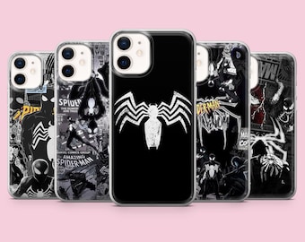 Venom and spiderman Phone case marvel Cover for iPhone 17Pro Max, 16, 16Pro, 15, 14, 13, 12, Samsung S26, S24 S25, A56, Pixel 10A, 9Pro, 8