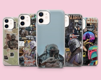 Star wars Phone case The Mandalorian Cover for iPhone 17Pro Max, 16, 16Pro, 15, 14, 13, 12, Samsung S26, S24 S25, A56, Pixel 10A, 9Pro, 8