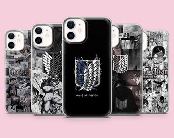 Attack on Titan Phone Case Best anime Cover for iPhone 17Pro Max, 16, 16Pro, 15, 14, 13, 12, Samsung S26, S25, A56, Pixel 10A, 9Pro