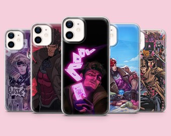 X-Men Gambit Mobilskal Marvel Rivals Fodral för iPhone 17Pro Max, 16, 16Pro, 15, 14, 13, 12, Samsung S26, S24 S25, A56, Pixel 10A