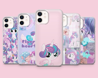 Fluffy Heart Phone Case My Little Pony Cover for iPhone 17Pro Max, 16, 16Pro, 15, 14, 13, 12, Samsung S26, S24 S25, A56, Pixel 10A