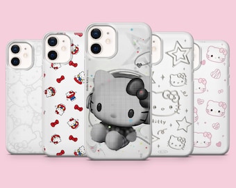 Hello Kitty Phone Case Kitty White Cover for iPhone 17Pro Max, 16, 16Pro, 15, 14, 13, 12, Samsung S26, S24 S25, A56, Pixel 10A, 9Pro, 8