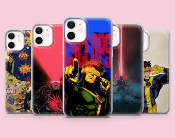 Cyclops Mobilskal Marvel X-Men Fodral för iPhone 17Pro Max, 16, 16Pro, 15, 14, 13, 12, Samsung S26, S24 S25, A56, Pixel 10A