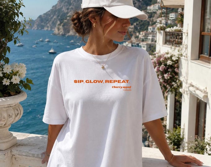 Sip Glow Repeat | T-shirt | Carrot collection