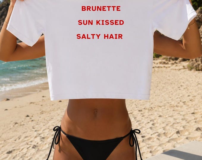 Brunette Sun Kissed Salty Hair T-Shirt | The Boyfriend Tee