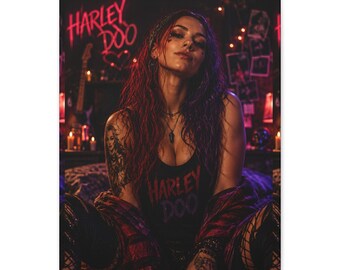 Harley Doo Pinup Art Canvas