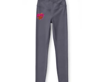 Leggings de ioga de cintura alta com estampa de chamas da Harley Girl