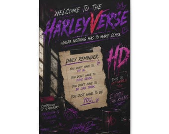 HarleyVerse Graffiti Poster Matte Canvas
