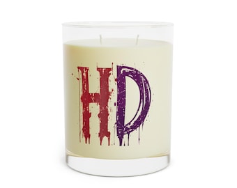 Grunge Harley Doo Initials Candle | 11 oz Glass Scented Candle