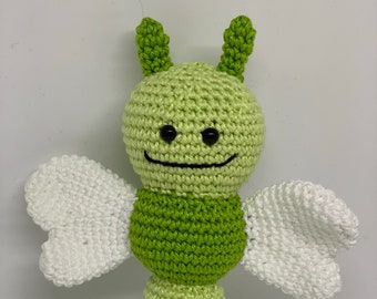 Crochet animal, butterfly, rattle