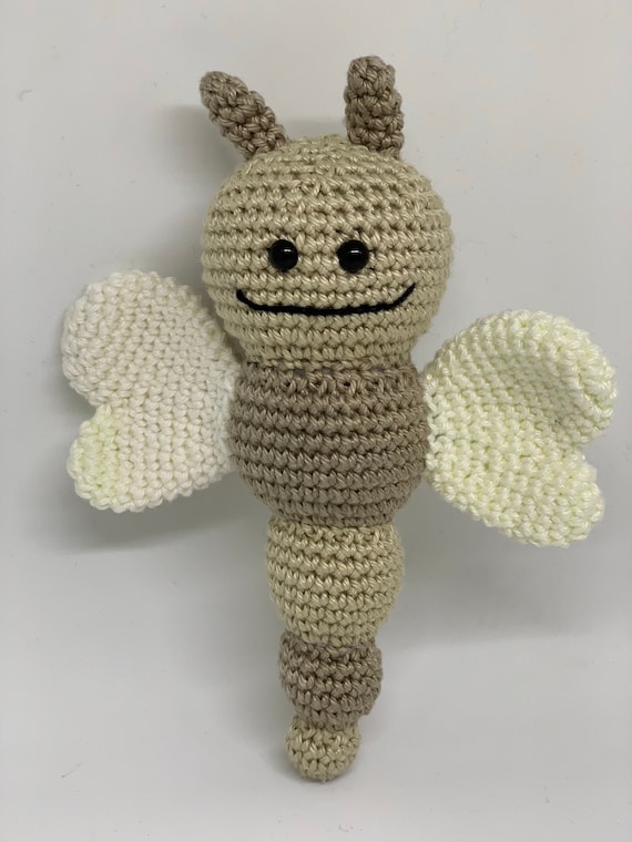 Crochet animal, butterfly, rattle