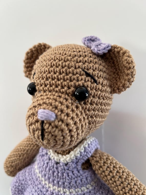 crocheted animal, bear