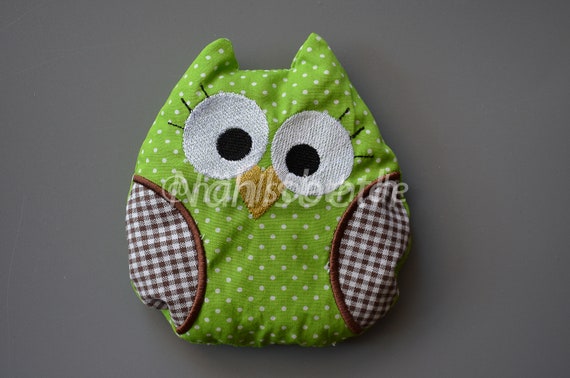 Owl cherry pillow Kirschkern-, Körnerkissen
